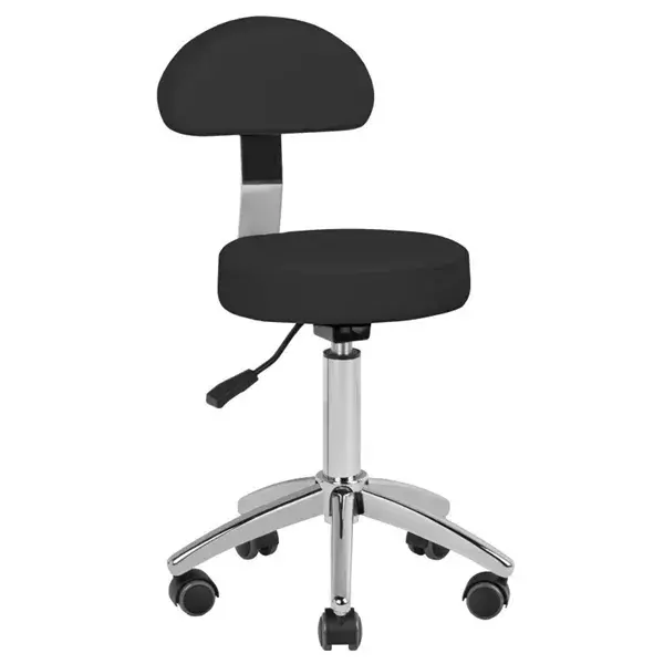 Beauty chair and stool pack - Fauteuil Sillon Lux 273b - Tabouret Am-304 black - professional beauty furniture - high-end beauty furniture