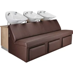 MALI III (8) MALI SOFA RELAX Bac de Lavage 3 Places - bac à shampoing 3 Places - mobilier de coiffure professionnel - bac à shampoing pour salon de coiffure - bac à shampoing électrique