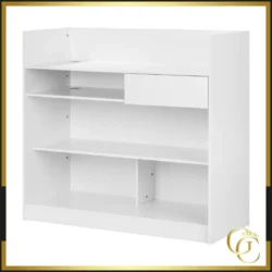 Thor White Welcome Desk - Thor White Reception Desk - Thor White Cashier Counter - Professional hairdressing furniture - Thor White Welcome Counter