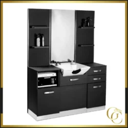 Poste de Coiffage Gabbiano B085B  - Coiffeuse barbier Gabbiano B085B - Poste de coiffure barbier - Mobilier barbier professionnel  -Mobilier pour salon de coiffure