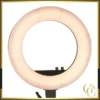 Ring Light sur pied 18" 48W Noir - Ring Light Professionnel 18 pouces sur pied - matériel de coiffure professionnel - luminaire LED sur pied 18" - Anneau de lumière LED