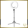 Ring Light sur pied 18" 48W Noir - Ring Light Professionnel 18 pouces sur pied - matériel de coiffure professionnel - luminaire LED sur pied 18" - Anneau de lumière LED