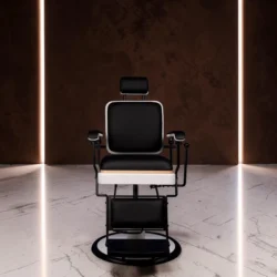 Fauteuil de barbier Serge B - Fauteuil barbier Serge B - Fauteuil de coiffure pour homme - Chaise de barbier Serge B - Fauteuil barbier professionnel - barbershop - barbier - mobicoiff - malys