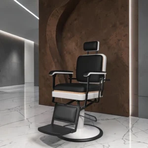 Fauteuil de barbier Serge B - Fauteuil barbier Serge B - Fauteuil de coiffure pour homme - Chaise de barbier Serge B - Fauteuil barbier professionnel - barbershop - barbier - mobicoiff - malys