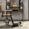 Fauteuil de barbier Serge BE - Fauteuil barbier Serge BE - Fauteuil de coiffure pour homme - Chaise de barbier Serge BE - Fauteuil barbier professionnel - barbershop - barbier - mobicoiff - malys