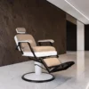 Fauteuil de barbier Serge BE - Fauteuil barbier Serge BE - Fauteuil de coiffure pour homme - Chaise de barbier Serge BE - Fauteuil barbier professionnel - barbershop - barbier - mobicoiff - malys