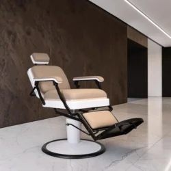 Fauteuil de barbier Serge BE - Fauteuil barbier Serge BE - Fauteuil de coiffure pour homme - Chaise de barbier Serge BE - Fauteuil barbier professionnel - barbershop - barbier - mobicoiff - malys