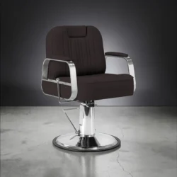 STERN Brown Barber Chair - STERN Brown Barber Chair - Professional Barber Chair - Professional Barber Furniture - Vintage Barber Chair