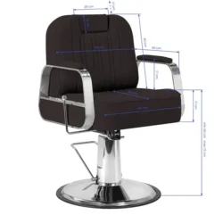 STERN Brown Barber Chair - STERN Brown Barber Chair - Professional Barber Chair - Professional Barber Furniture - Vintage Barber Chair