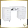 Table de Manucure professionnelle Monika - Table de Manucure avec aspirateur intégré - mobilier pédagogique professionnel - Table pour esthéticienne manucure - Table A Manucure Avec Aspirateur