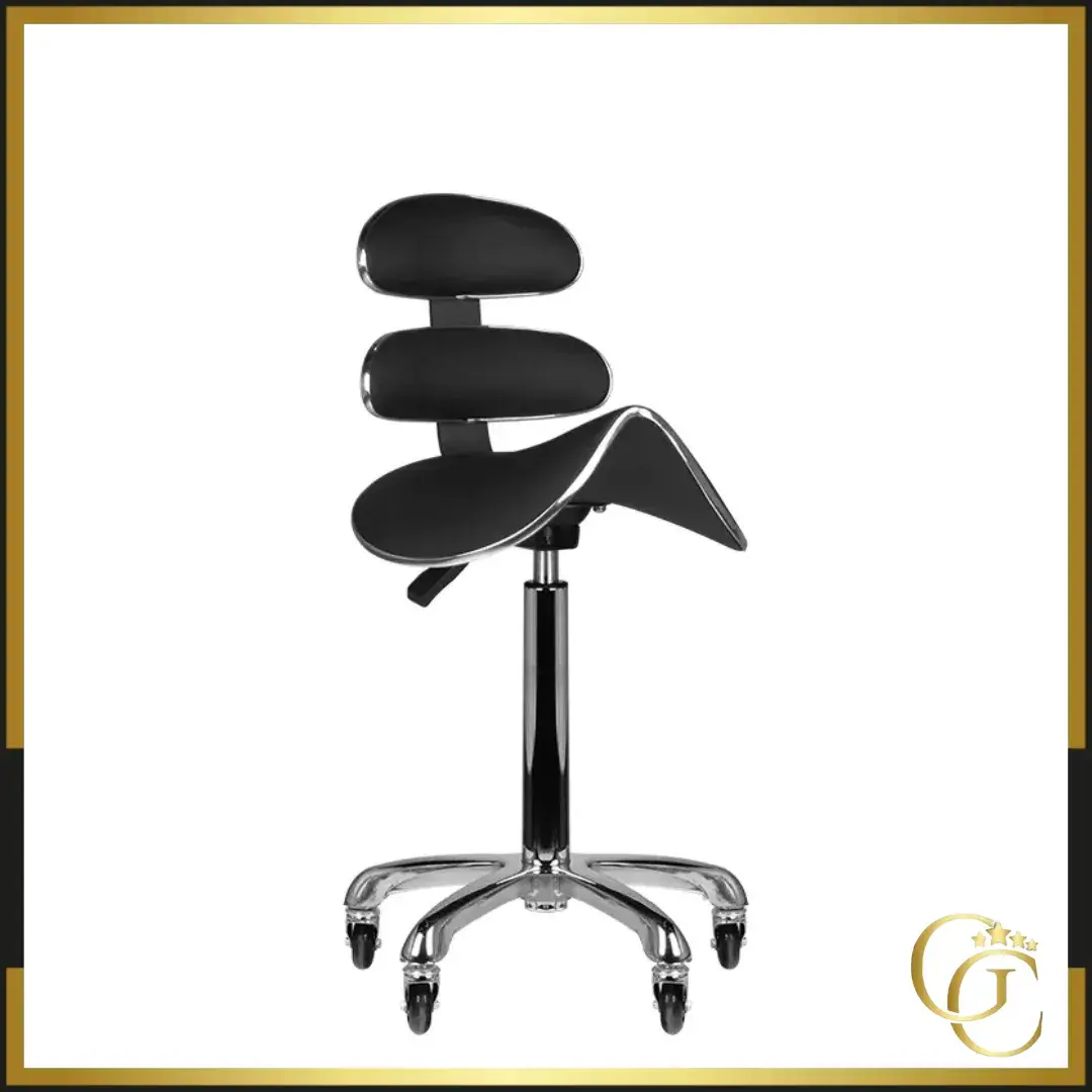 Tabouret Esthétique AM-880 Black - Tabouret Esthétique Professionnel - Tabouret pour salon de beauté - Tabouret de selle ergonomique - Mobilier esthétique professionnel
