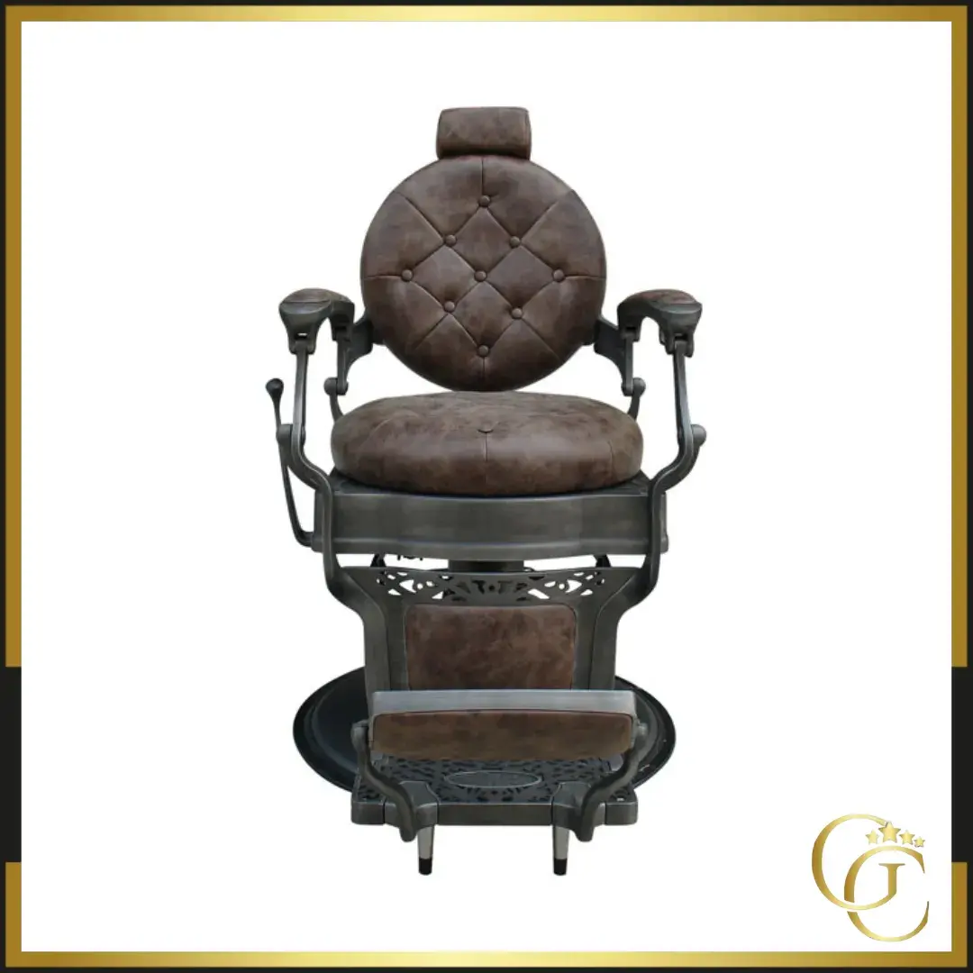 fauteuil de Barbier Stafford Brun - Fauteuil barbier Stafford Brun - Chaise barbier Stafford Brun - siège barber shop - mobilier barbier professionnel