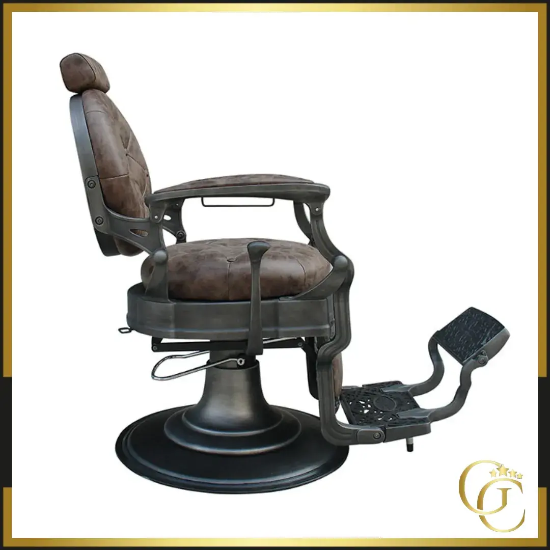 fauteuil de Barbier Stafford Brun - Fauteuil barbier Stafford Brun - Chaise barbier Stafford Brun - siège barber shop - mobilier barbier professionnel