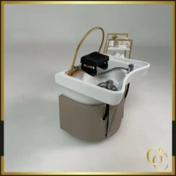 Bac head spa cinzia beige - Bac Head Spa cinzia avec raccordement -  Bac Head SPA professionnel - - Mobilier esthétique SPA professionnel -  Bac Head Spa Portable avec raccordement