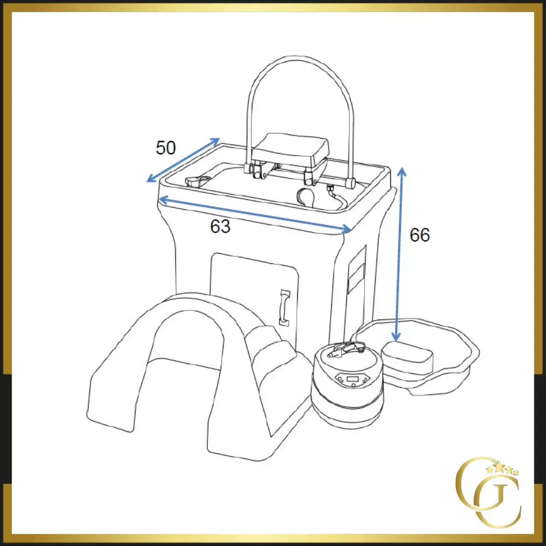 Bac head spa serenys avec raccordement - Bac Head SPA serenys - Bac Head SPA professionnel - - Mobilier esthétique SPA professionnel - Bac Head Spa Portable avec raccordement
