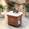 bac head spa portable - matériel de coiffure professionnel - soin capillaire japonais - équipement head spa luxe - bac de lavage portable - mobilier esthétique professionnel - station head spa bien être - dôme de fumigation capillaire - bac acrylique noir - luminothérapie salon coiffure