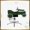 Fauteuil de coiffure en forme de voiture verte - Fauteuil de coiffure pour enfant - fauteuil de coiffeur enfant voiture - mobilier pour salon de coiffure - voiture pour enfant