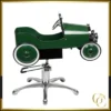 Fauteuil de coiffure en forme de voiture verte - Fauteuil de coiffure pour enfant - fauteuil de coiffeur enfant voiture - mobilier pour salon de coiffure - voiture pour enfant