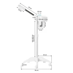 Giovanni D-09 Blanc (7) Professional Vapozone - Facial Vapozone - Aesthetic Vapozones - Professional Aesthetic Devices - Multifunction Vapozone - Vapozone with Ozone - Aesthetic Facial Steamer Device - Professional Beauty Salon Equipment - Professional Skin Cleansing - Vapozone on Wheels
