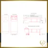 Table head spahelga Table head spa helga beige premium - Table Head SPA with steam - table Head SPA professional - table Head SPA with connection - Bed Head SPA professional - Furniture professional aesthetic spa