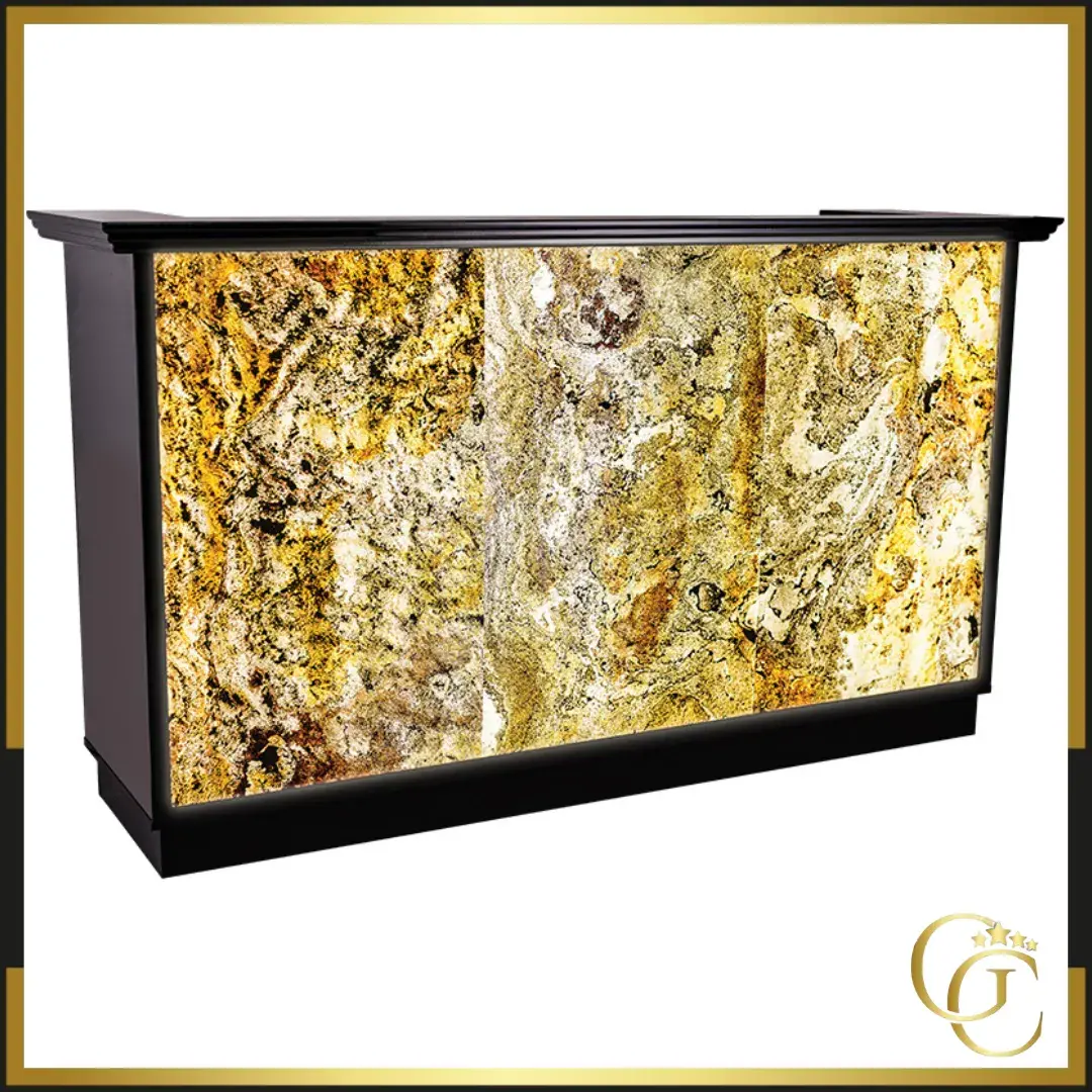 Meuble de réception STONE - comptoir caisse STONE - mobilier de coiffure professionnel - Comptoir d'accueil STONE