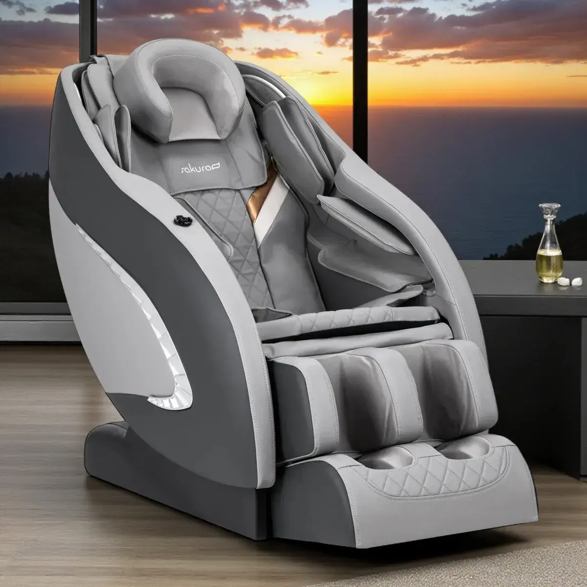 Sakura 305_Gris (7) Fauteuil de massage sakura classique 305 gris - Fauteuil de massage professionnel - Fauteuil de massage SPA - Fauteuil de massage haut de gamme - Mobilier esthétique professionnel