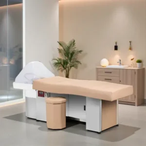 017B Beige (1) Table head spa gabbiano 017b beige - Table Head SPA avec vapeur - table Head SPA professionnelle - table Head SPA avec raccordement - Lit Head SPA professionnel - Mobilier professionnel esthétique spa