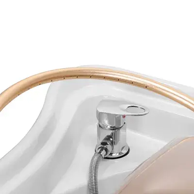 Table head spa gabbiano 017b beige - Table Head SPA avec vapeur - table Head SPA professionnelle - table Head SPA avec raccordement - Lit Head SPA professionnel - Mobilier professionnel esthétique spa