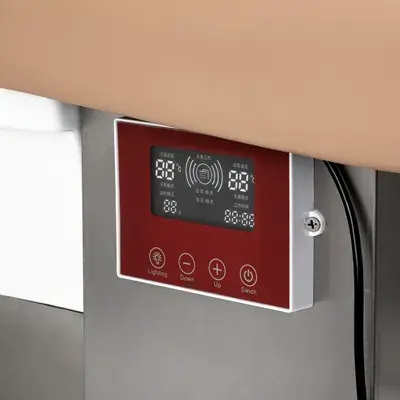 Table head spa gabbiano 017b beige - Table Head SPA avec vapeur - table Head SPA professionnelle - table Head SPA avec raccordement - Lit Head SPA professionnel - Mobilier professionnel esthétique spa