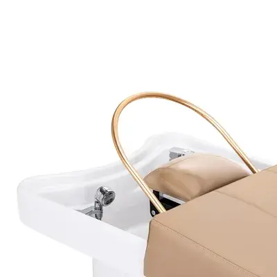Table head spa gabbiano 017b beige - Table Head SPA avec vapeur - table Head SPA professionnelle - table Head SPA avec raccordement - Lit Head SPA professionnel - Mobilier professionnel esthétique spa