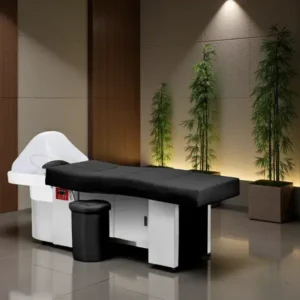 017B Noir (1) Table head spa gabbiano 017b black - Table Head SPA avec vapeur - table Head SPA professionnelle - table Head SPA avec raccordement - Lit Head SPA professionnel - Mobilier professionnel esthétique spa