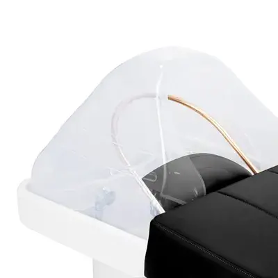 Table head spa gabbiano 017b black - Table Head SPA avec vapeur - table Head SPA professionnelle - table Head SPA avec raccordement - Lit Head SPA professionnel - Mobilier professionnel esthétique spa