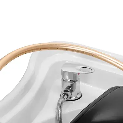 Table head spa gabbiano 017b black - Table Head SPA avec vapeur - table Head SPA professionnelle - table Head SPA avec raccordement - Lit Head SPA professionnel - Mobilier professionnel esthétique spa