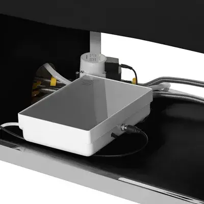 Table head spa gabbiano 017b black - Table Head SPA avec vapeur - table Head SPA professionnelle - table Head SPA avec raccordement - Lit Head SPA professionnel - Mobilier professionnel esthétique spa