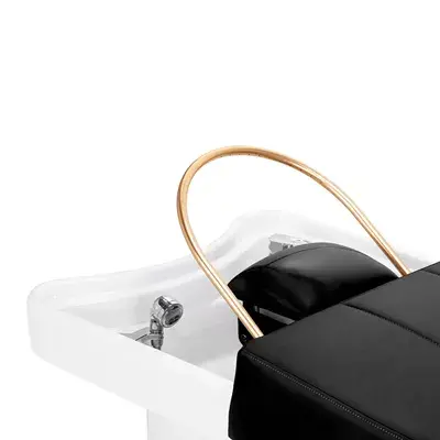 Table head spa gabbiano 017b black - Table Head SPA avec vapeur - table Head SPA professionnelle - table Head SPA avec raccordement - Lit Head SPA professionnel - Mobilier professionnel esthétique spa