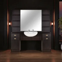 Davos Barber Styling Station - Davos Barber Dressing Table - Vintage Hair Styling Station - Professional Barber Furniture - Hair Salon Furniture