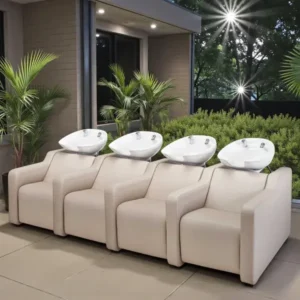 Shampoo tub alba SOFA 3 places- Massaging wash tub - Professional hairdressing furniture - wash tub for hairdressing salon - wash tub alba SOFA 3 places