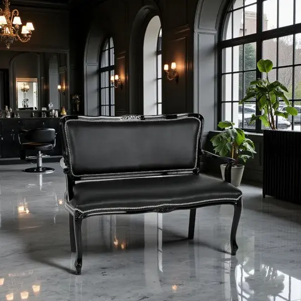 Canapé d'attente prince - Canapé salle d'attente prince - canapé pour salon de coiffure - mobilier de coiffure professionnel - Canapé d'attente 2 places