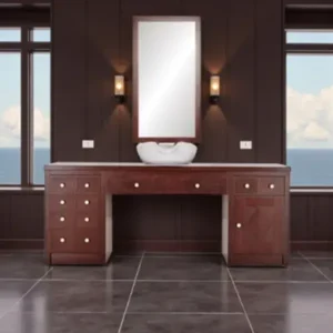 Poste de coiffage classic i - Poste de coiffage barbier classic i - Coiffeuse barbier classic i - Poste barbier classic i - Mobilier barbier professionnel  -Mobilier pour salon de coiffure