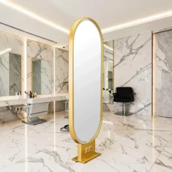LED vanity Double sided styling unit leo led - styling station with LED LEO - professional styling furniture - salon furniture - styling mirror with LED