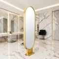 Coiffeuse double face leo led - poste de coiffure avec LED LEO - mobilier de coiffure professionnel - meuble pour salon de coiffure - miroir de coiffure avec LED