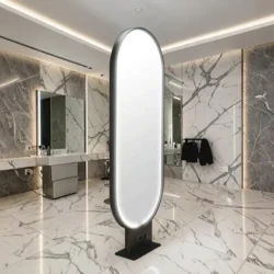 LED vanity table (2) Double sided styling unit leo led - styling station with LED LEO - professional styling furniture - salon furniture - styling mirror with LED
