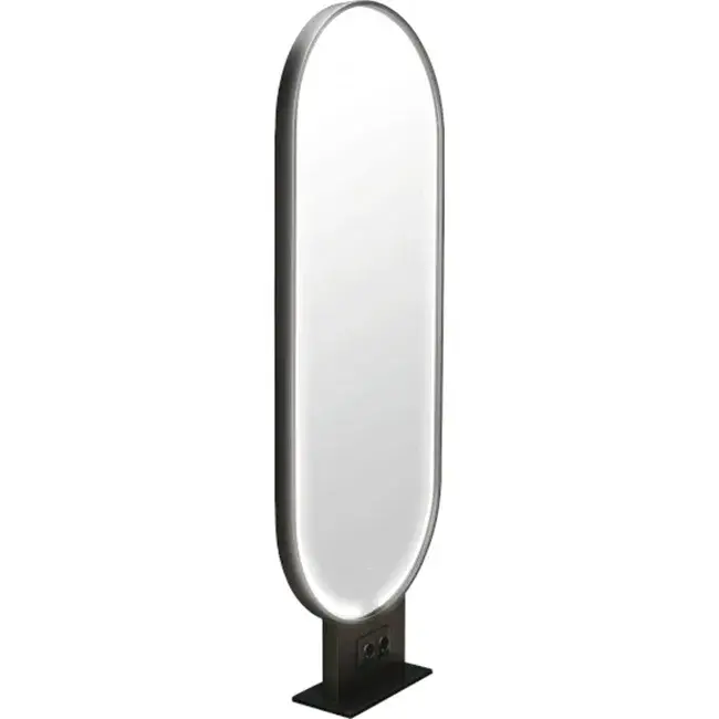Coiffeuse double face leo led - poste de coiffure avec LED LEO - mobilier de coiffure professionnel - meuble pour salon de coiffure - miroir de coiffure avec LED