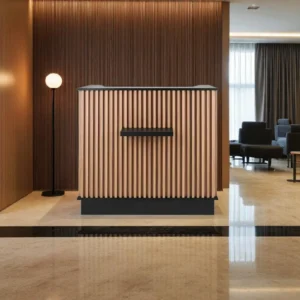 Meuble de réception henry s - comptoir caisse henry s - Meuble d'accueil salon de coiffure - meuble de réception henry s - mobilier de coiffure professionnel