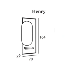 Henry (9) Coiffeuse Murale HENRY