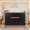 Comptoir d’accueil professionnel - Meuble de réception salon - Comptoir caisse coiffure - Mobilier de coiffure haut de gamme - Comptoir de salon moderne - Meuble d’accueil design - Comptoir de réception personnalisé - Mobilier professionnel esthétique - Comptoir caisse lumineux LED - Meuble d’accueil sur mesure