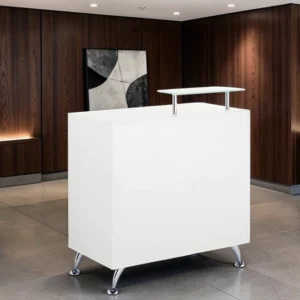 hair salon reception desk - professional reception counter - white reception furniture - aesthetic reception counter - hair salon reception furniture - gabbiano reception desk - beauty salon counter - modern reception furniture - tufted white counter - practical reception furniture - reception unit with drawer - design reception counter - compact reception furniture - professional salon furniture - functional reception counter