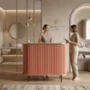 Meuble de réception levante slim - comptoir caisse levante slim - Meuble d'accueil salon de coiffure - meuble de réception levante slim - mobilier de coiffure professionnel