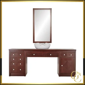 Poste de coiffage classic i - Poste de coiffage barbier classic i - Coiffeuse barbier classic i - Poste barbier classic i - Mobilier barbier professionnel  -Mobilier pour salon de coiffure