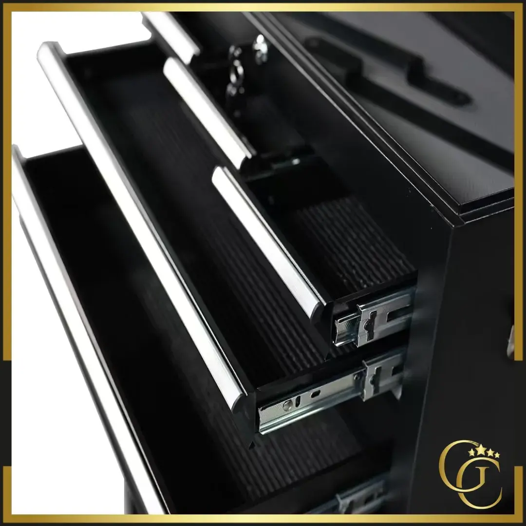 Servante de coiffure sera noir - servante de tatouage professionnelle - chariot pour salon de coiffure - mobilier de tatouage professionnel - mobilier barbier professionnel